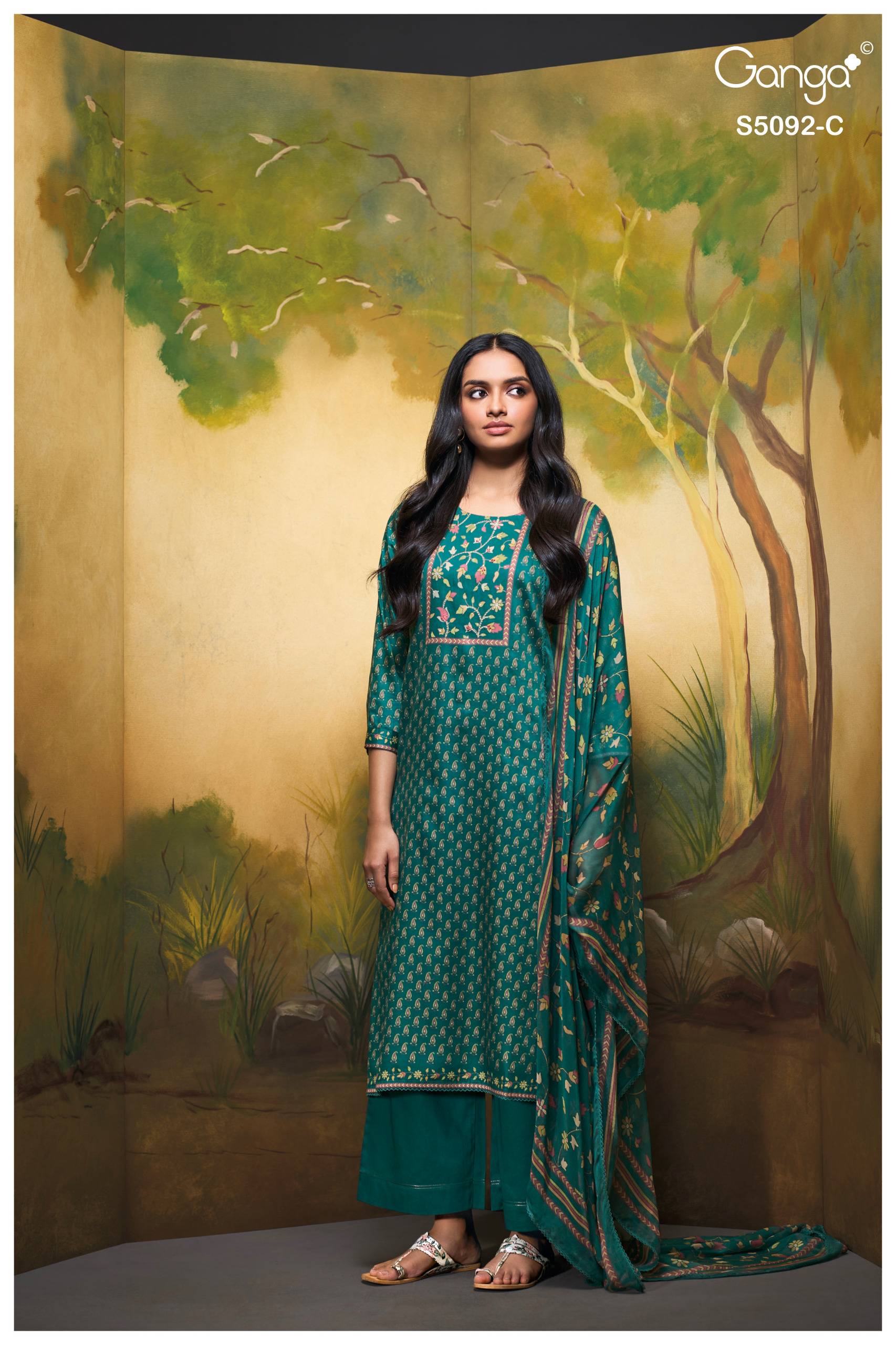 NIEVEKA 5092 SERIES BY GANGA FASHION Beautiful Colourful COTTON SATIN Dresses At Wholesale Price